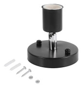 E27 Modern Vintage Ceiling Lamp Wall Mounted Lamp Bulb Holder Socket 180° Rotatable Black [DB]