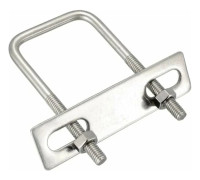Fyrkantiga U-bultar 1-5/8 tum (40 mm) intern bredd 304 rostfritt stål M8 med mutterramsband 2 st Sunmostar