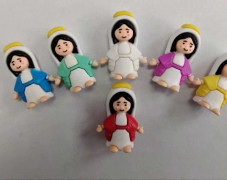 Nya Mini Jesus Figurin Påskdekorationer - Syster Mary Mini Figurin Ornament[D]