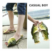 Fisktofflor Strandsandaler Halkfria Sandaler Kreativa Fisktofflor Herr Och Dam Casual Sko Pink EU44*45