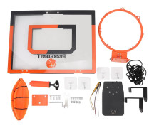 Inomhus Basketkorg Mini Korg med Elektronisk Resultattavla Transparent Skiva Stansfri Barn