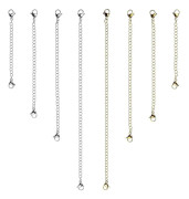8 st rostfritt stål halsband förlängare armband förlängare förlängningskedjeset 4 olika längder: 6 tum 4 tum 3 tum 2 tum