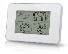 Trådlös väderprognos väckarklocka LCD digital skärm utomhus hem väderprognos sensor klocka