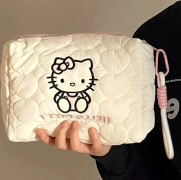 1 st, för Hello Kitty Handväska, Stor Sminkväska, Kosmetikorganisatör, Hello Kitty Tillbehör, Plyschplånbok, Snövit Hello Kitty Kosmetikväska