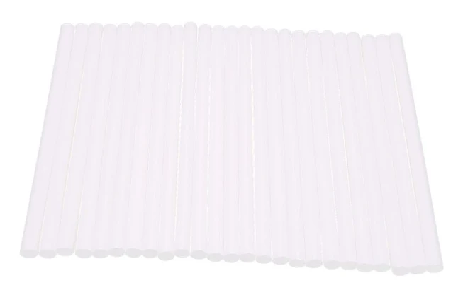 50 st vita plastpinnar för att bygga och stapla tårtor (0,4 tum diameter 9,5 tum längd)