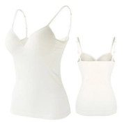 Spaghetti Strap Väst Basic Väst WHITE M white M