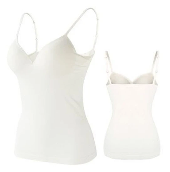 Spaghetti Strap Väst Basic Väst WHITE M white M