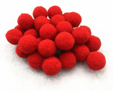 Red Pompom 8/10/15/20/25/30mm Mini Fluffy Soft Pom Poms Pompoms Ball Handmade Kids Toys Wedding Decor DIY Sewing Craft Supplies