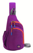 [Casual Bröstväska] Casual Unisex Nylon Bröstväska | Crossbody Väska med Sidoficka för Löpning, Vandring, Cykling, Resor Purple