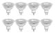 Halogenlampa Gu5.3 Mr16 35w 12v Varmvit 2800k Dimbar, Glasskydd 400 Lumen 2-stifts Ersättningsspotlight, 8-pack Cisea (FMY)