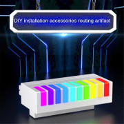 ATX 24-stifts 90 Graders Strömförsörjningsadapter 5V 3-stifts ARGB ATX 24-stifts Strömkontakt Aura Sync för stationär dator