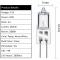 Halogenlampor G4 20W 12V. varmvit 2800K. dimbar transparent kapsel 10 stycken A2