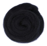 50g Ullgarn Roving Fiber SVART black