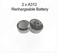 Uppladdningsbara hörapparatsbatterier 312 Laddningskit, 2-pack A312 Pr4 Batteri för hörapparater