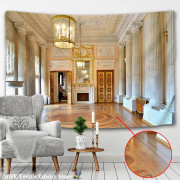 Retro Bokhylla Vinskåp 3d Tapestry Konst Väggbonad Överdrag Överkast Pläd Hem Sovrumsinredning Mystiskt bibliotek 95x70CM