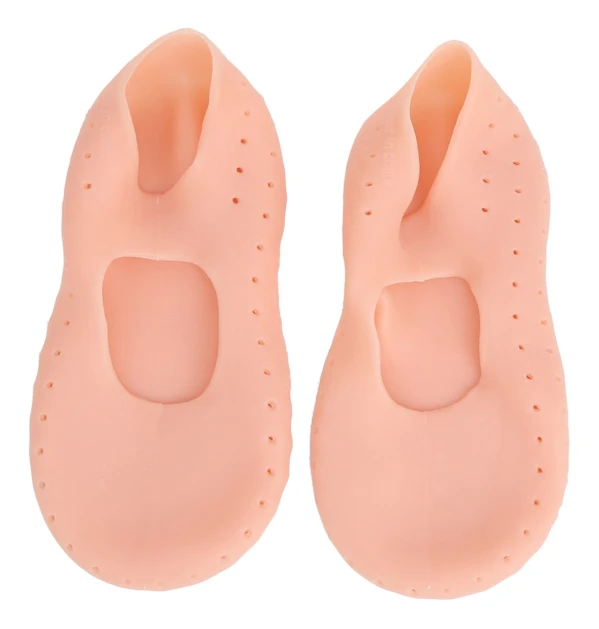 Anti-spricka Skyddande Silikonsockor Fot Häl Vård Fuktgivande Skydd Stor