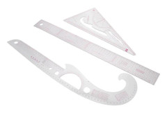 Quiltningslinjaler Klädtillverkningslinjaler för exakt sömnad 9-delars set Transparent 55.00X5.00X0.10CM