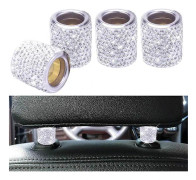 Bling Bling Kristall Diamant Is Bilar SUV Lastbil Inredning Dekoration Blings 4 Pack Vit