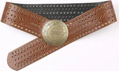 Skivremmar ihåligt bälte 1 (BRUN 112CM) 1 (BRUN 112CM)