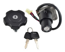 1 Set Motorcykellås Pålitlig Enkel Installation Bekväm Komplett Tändningslås Tanklock