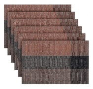 Set med 6 tvättbara PVC-underlägg halkfria värmebeständiga, lätta att rengöra och förvara, 45cmx30cm