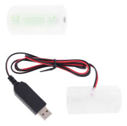 D Batterieliminator USB power kan ersätta 1 till 4st LR20 D-batteri för tillbehör till gasspisbrännare