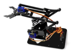 Robotarm DIY Delar Lärokit Akryl Maker Kit Enkel Klo Mekanisk Arm med Servo