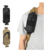 Utomhussporttelefonväska Jakttillbehörsväska svart 8*2,6*17cm