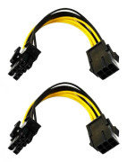 6-stifts hona till 8-stifts hane GPU Strömkabel Adapter Kontakter för stationär dator