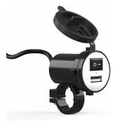 Waterproof Motorcycle USB Charger 12v, Universal Motorcycle Handlebar Mount Waterproof Motorcycle USB Charger Fast Charging 5v/2.1a for GPS Charging