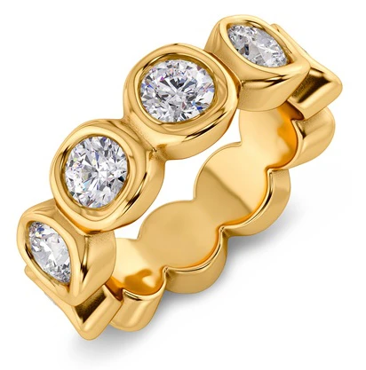 Ocean gem ring gold