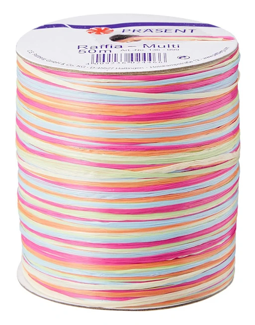 Spoleband, Rosa/Gul 50 m, 1 Styck