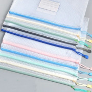 10 ST Zipper Bag Plast Mesh Etikettpåse