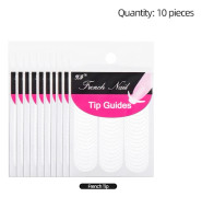 Fransk Manikyr Klistermärken 10/50/100st Nagelkonst Guide Remmar Fransk Linje Självhäftande DIY Nageldekaler Fransdesigner 10pcs French Line
