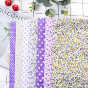 7 st 25*25 cm bomullstyg DIY blandade rutor förskurna sängkläder