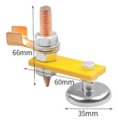 Uppgraderad Magnetisk Svetsstöd Jordklämma Verktyg, Svetsmagnet Huvud Stark Magnetism Stor Sugkraft, Koppar Svans Svetstillbehör Stabilitet Klämma