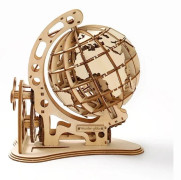 3D Trä Globe Pussel Pedagogisk Gör-det-själv leksak