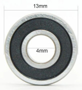 Djup spårkullager Kromstål Lager 624-2RS 4X13X5MM 624-2RS 4x13x5mm