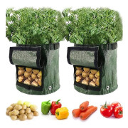 Potatisodlingsväskor, 2-pack, 10 gallons grönsaksodlingsväskor