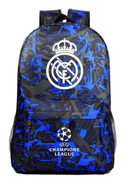 Graffiti Real Madrid Uefa Champions League Axelväska Fan Ryggsäck Student Skola Väska Förvaringsväska sjx