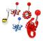 Set med 5 st Navelpiercing Navel Piercing i Acryl, CZ & Kirurgiskt Stål 316L - Emoji, Fjäril, Blomma & Skorpion multifärg
