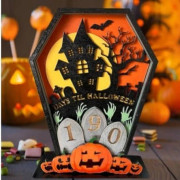 Halloween Adventskalender 2025 med Kistnedräkning, Bordsdekoration