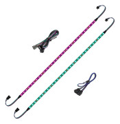 RGB LED-remsa för PC 2 st 50 cm RGB LED-remsa för 12 V 4-stifts RGB LED-huvuden för ASUS Aura Sync, Gigab