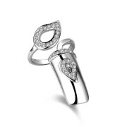 Inlägg Strass Fingertopps Nagelring Knoge För Kvinnor Flickor Justerbar Öppning Konst Charm Skydda Fingernageltillbehör