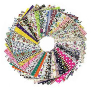 DIY Quiltlappar 60st 10cmx10cm Charm Pack Fa Lapp-paket Fas Tyg Sömnad