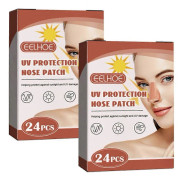 Återanvändbara solskyddsplåster för näsan UV-skydd Concealer Fuktgivande plåster för utomhusträning Simning (2-pack)