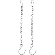 2-pack hängkedja för fågelmatare, krukor, lyktor och prydnader (24 cm, svart), silver