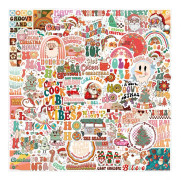 10/30/50/110pcs Vintage Groovy Bohemian Christmas Cartoon Stickers Decals Laptop Phone Suitcase Fridge Car Decoration Sticker