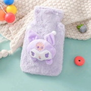 Sanrio Plysch Varmvattenflaska Mjuk Vinter Plysch Varm Handväska Vattenfyllningspåse (Fww) Purple