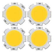 4x 5w Chip Ljus Rund Cob Super Stark Led Lampa Glödlampor Varmvit Dc15-17v